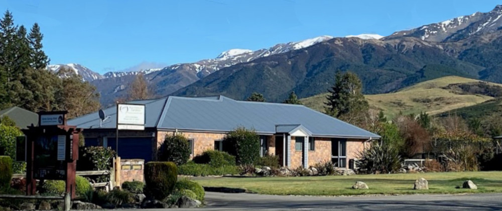 Mindful Healing clinic with the Hanmer Springs mountains behind